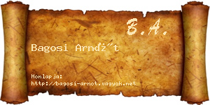 Bagosi Arnót névjegykártya